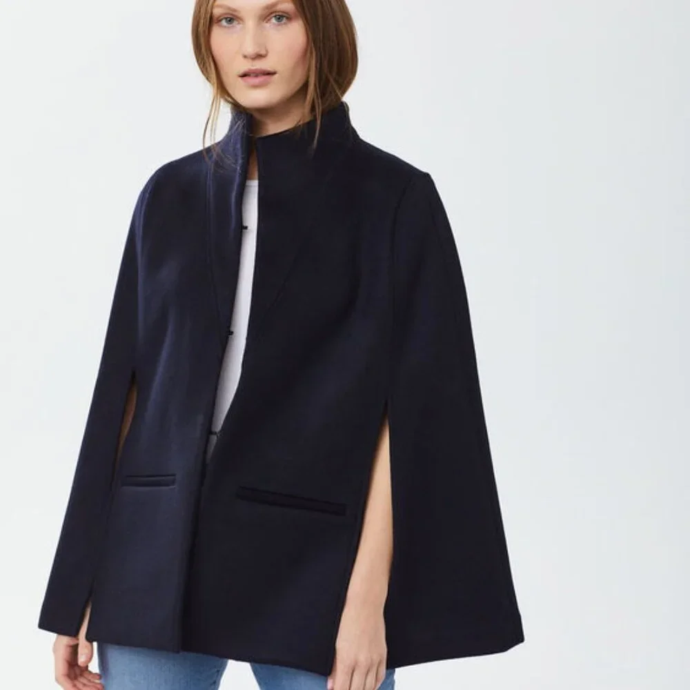 Club Monaco Wool-Cashmere Blend Cape Coat - Size M/L - Picture 5 of 5